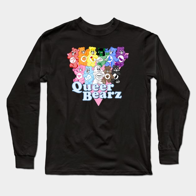 Queer Bearz Gang - pink triangle Long Sleeve T-Shirt by RobskiArt